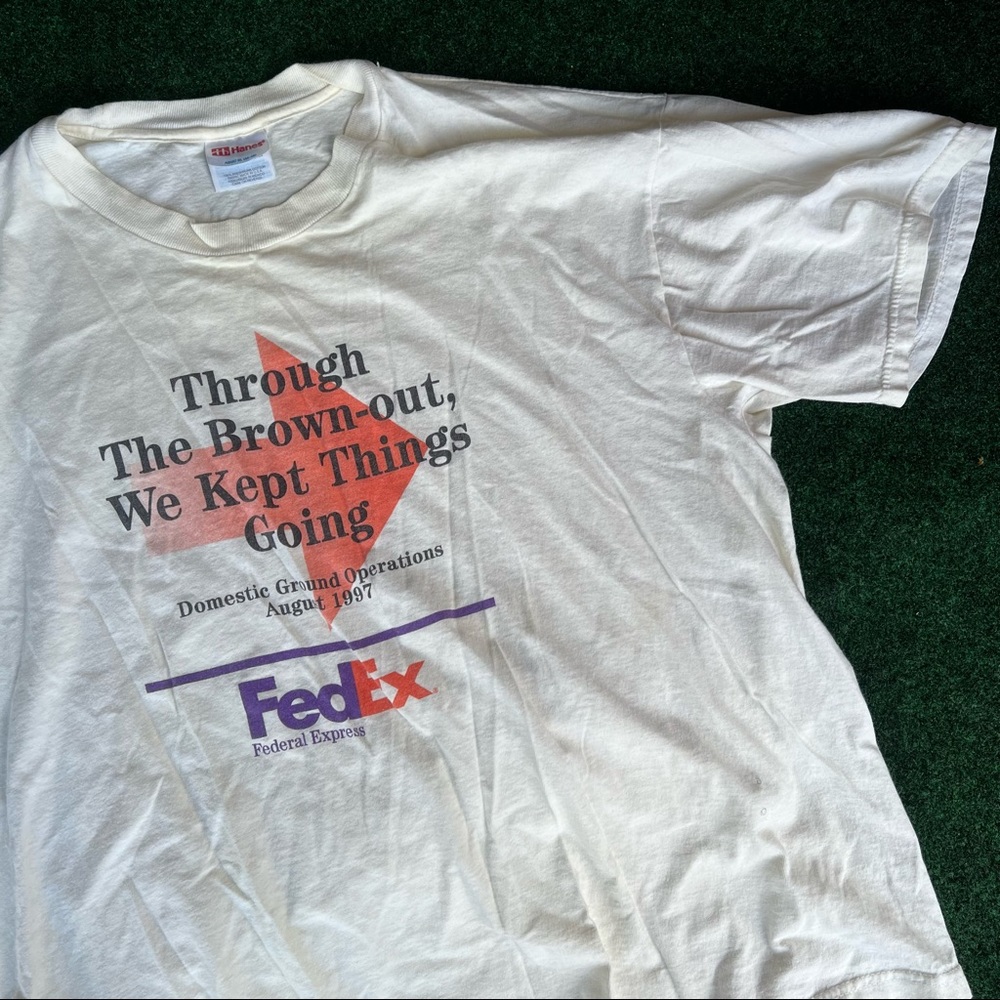 Vintage FedEx employee 1997 promotion shirt